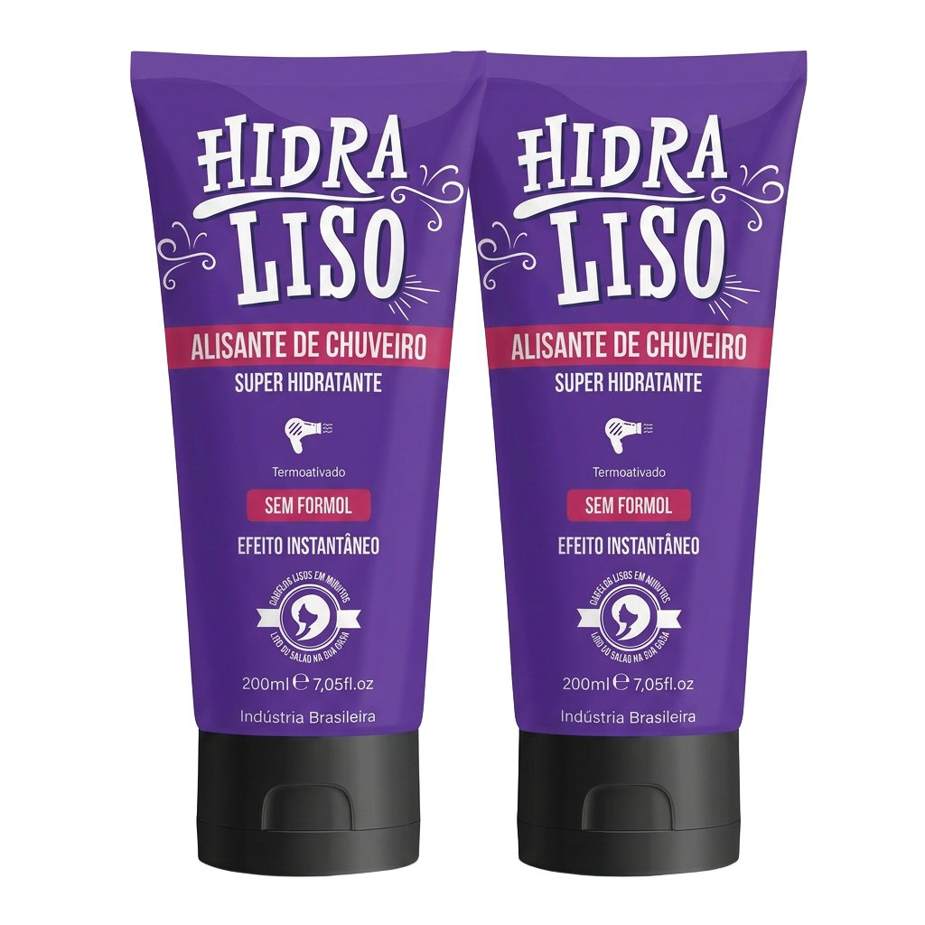 2 frascos Hidraliso alisante de chuveiro 200ml